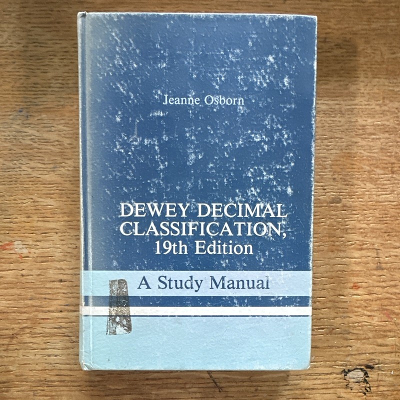 Dewey Decimal Classification 19th Ed Study Manual Jeanne Osborn PB 1982