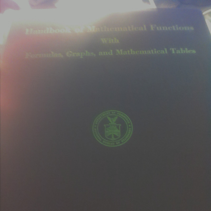 HANDBOOK OF MATHEMATICAL FUNCTIONS:+ 9 Pg Errata LIKE NEW HB 1046 Pgs SEE PHOTOS