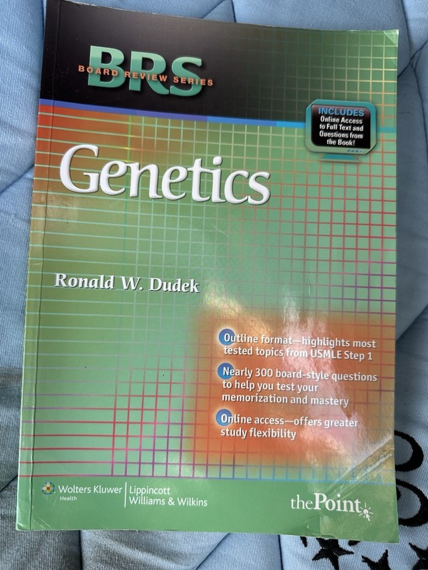 Board Review Ser.: BRS Genetics by Ronald W. Dudek (2009, Trade Paperback)