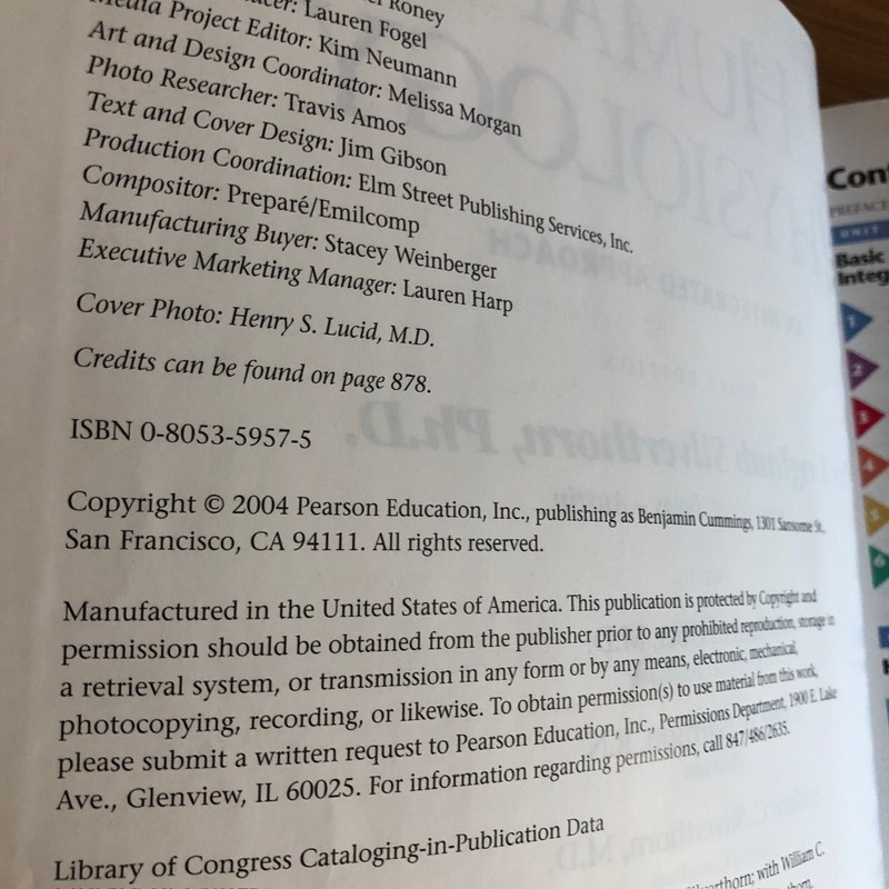 Human Physiology An Integrated Approach Third Edition by Dee Unglaub Silverthorn gallery
