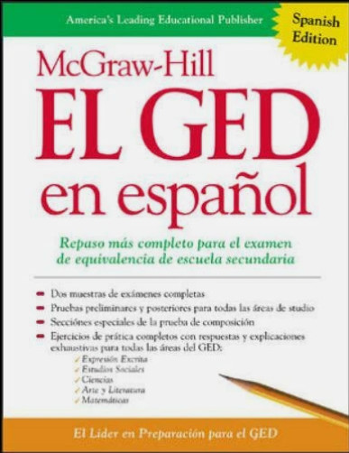 McGraw-Hill Complete GED Study Guide in Spanish Exam Prep Excellent