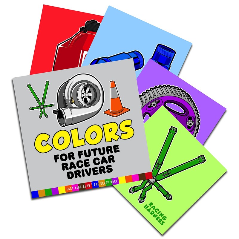 Colors Book For Future Race Car Drivers (Colors Baby Book, Children’s Book,…