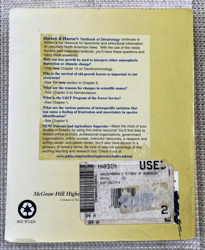 Textbook Of Dendrology Ninth Edition Paperback Hardin Leopold White gallery