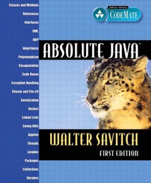 Absolute Java Compact Disc Walter J. Savitch