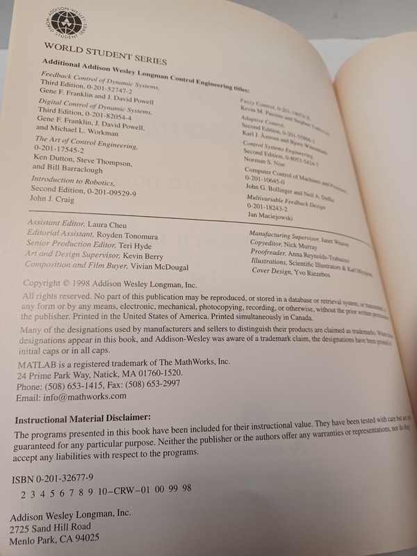 Modern Control Systems by Dorf & Bishop - Eighth Edition - Paperback gallery