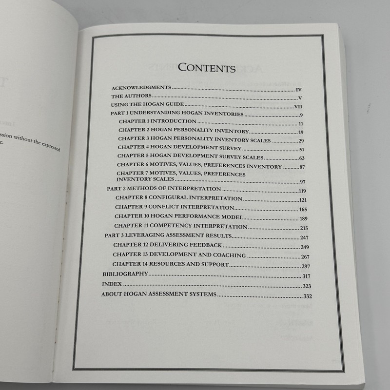 The Hogan Guide Interpretation and Use of Hogan Inventories 2007 Paperback gallery