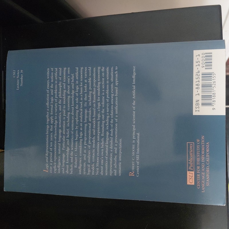 Lecture Notes Ser.: Logic and Representation by Robert C. Moore (1994, Trade... gallery