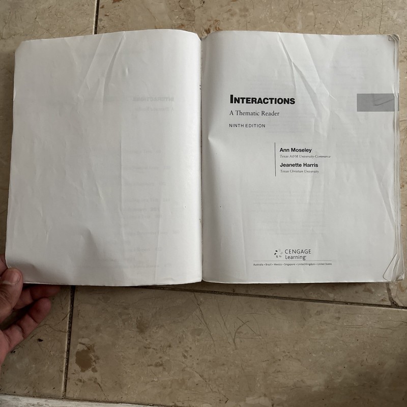 Interactions: A Thematic Reader - Paperback By Moseley, Ann gallery