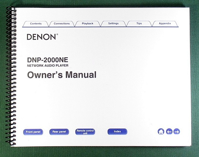 Denon DNP-2000NE Instruction Manual: Full Color 144 Pages & Protective Covers!