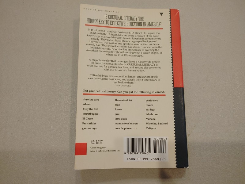 Cultural Literacy : What Every American Needs To Know / E. D. Hirsch Jr. (1988) gallery