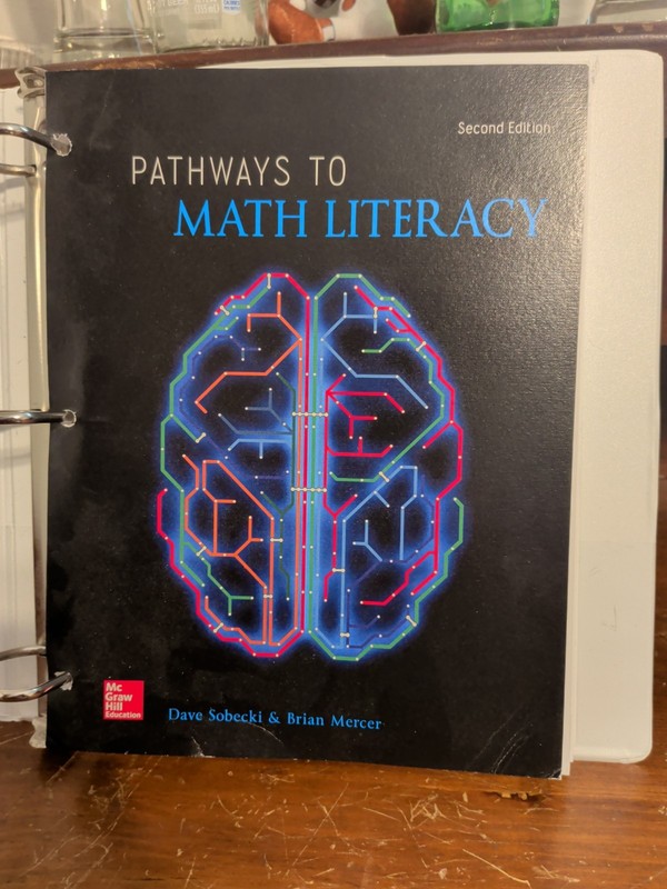Pathways to Math Literacy (LooseLeaf) by Mercer & Sobecki **USED**