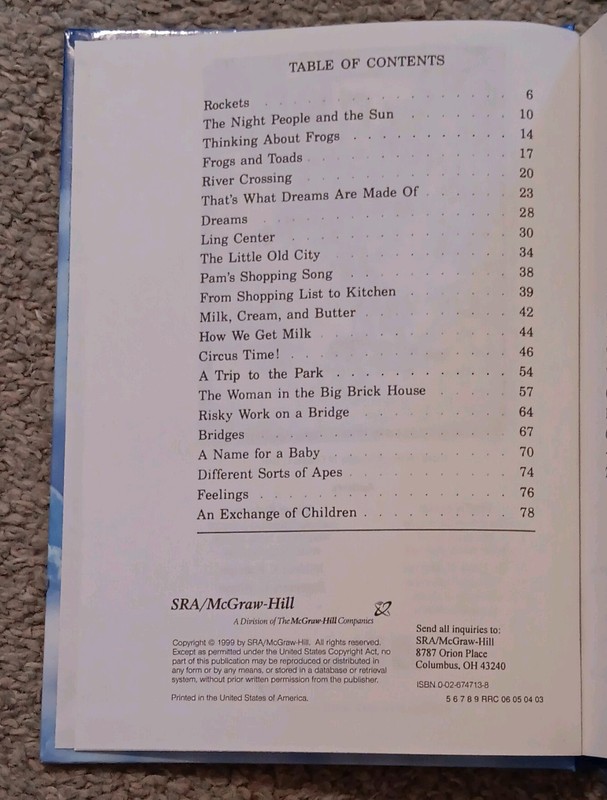 SRA/McGraw-Hill Merrill Reading Program Take Flight Fifth Edition Bertin Level G gallery