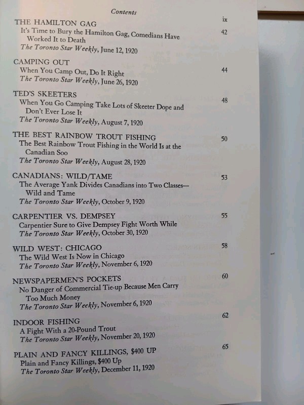 Ernest HEMINGWAY Dateline: Toronto Complete Toronto Star Dispatches, 1920-1924 gallery
