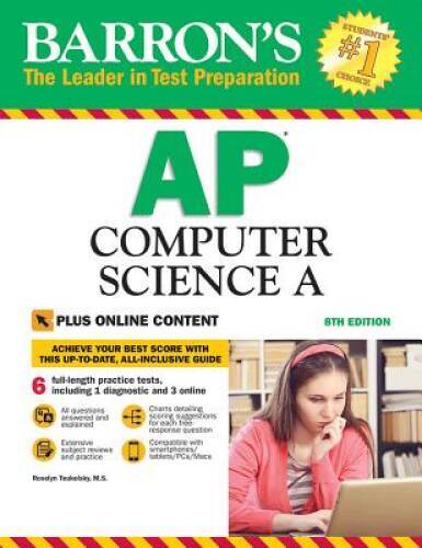 Barron’s AP Computer Science A, 8th Edition: with Bonus Online Tests – GOOD