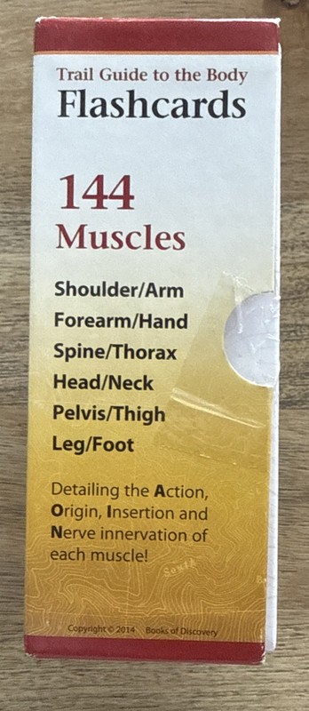 Trail Guide to the Body Flashcards 5th ed. Volume 1 & 2 by Andrew Biel gallery