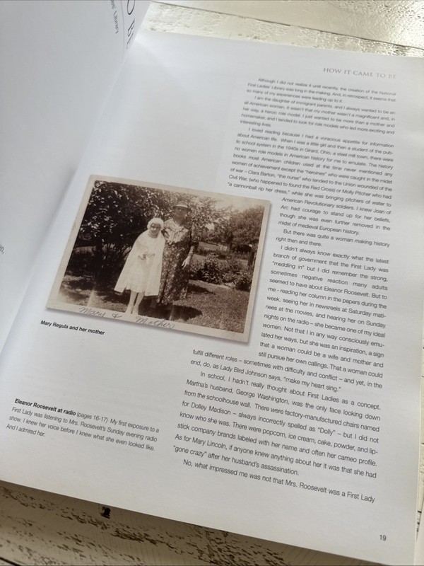 National First Ladies Library Book Signed by Founder Mary Regula 2003 History gallery