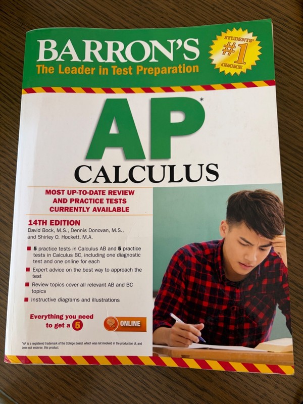 Barron’s AP Calculus, 14th Edition – Paperback By Bock M.S., David – GOOD