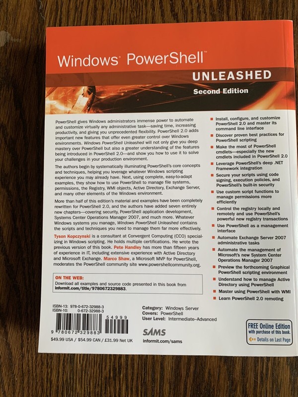 Windows PowerShell Unleashed By Tyson Kopczynski, Pete Handley, Marco Shaw gallery