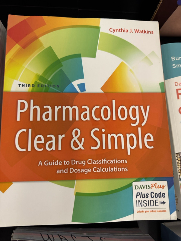 Pharmacology Clear & Simple Textbook 3rd Edition Cynthia J. Watkins Pharmacology