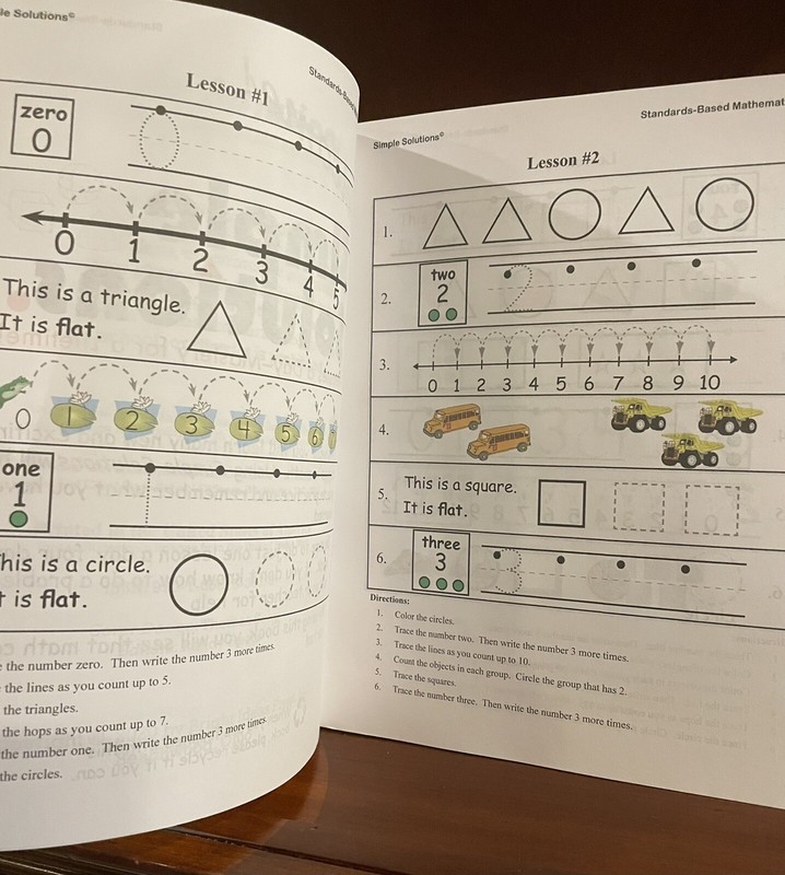Simple Solutions Mathematics Grade K Workbook Kindergarten Math Homeschool NEW gallery