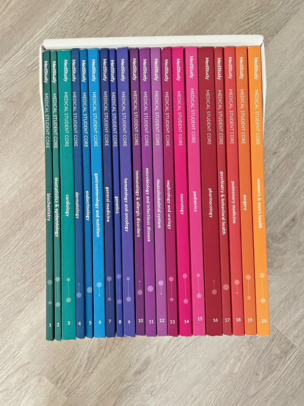 MedStudy Medical Student Core Complete Book Set 1-20 For USMLE STEP 1 AND STEP 2