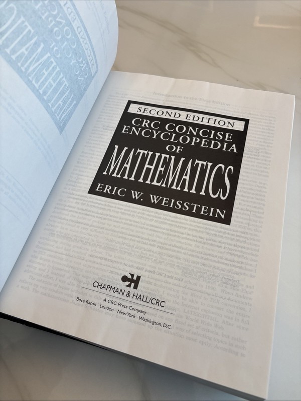CRC Concise Encyclopedia of Mathematics - Weisstein, Eric W. 2nd Edition VG++ gallery