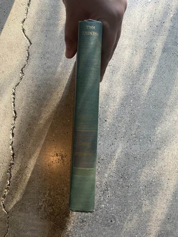 Information Theory 1955, Stanford Press, Vintage, Prentice hall Electrical Eng gallery