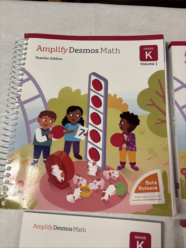 Amplify Desmos Math Grade K Set: Teachers 1 Student 1 2 & More (4 Books) gallery