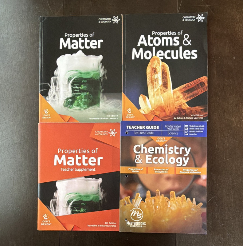 Master Books God’s Design Chemistry & Ecology Teacher Guide & 2 student texts