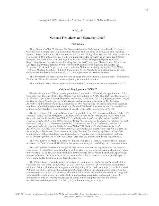 NFPA 72, National Fire Alarm and Signaling Code, 2022 Edition gallery