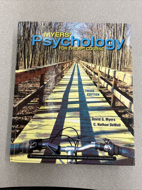 Myers’ Psychology for the AP Course Third Edition, Like New Hardcover Textbook