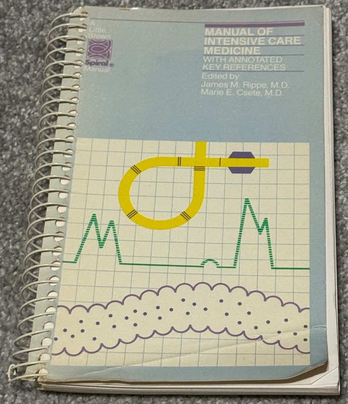 Manual Of Intensive Care Medicine By Rippe Csete Little Brown Spiral Manual 1987