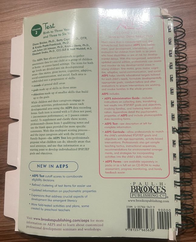 AEPS 2nd Edition Complete 4-Volume Set — Admin Guide + Test + Curriculum Birth-3 gallery