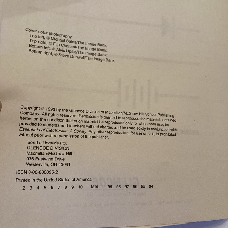 1993 Instructors Guide Essentials Of Electronics Frank Petruzella with Disks gallery