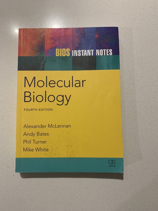 Instant Notes Ser.: BIOS Instant Notes in Molecular Biology by Alexander McLenna