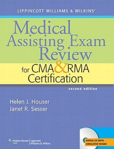 Lippincott Williams Wilkins Medical Assisting Exam Review for CMA – VERY GOOD