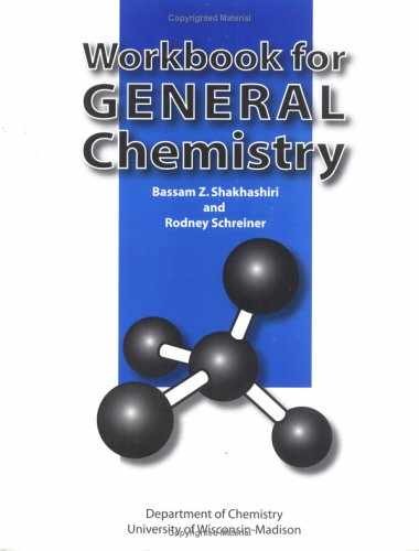 Workbook For General – Paperback, by Shakhashiri Bassam Z.; – Acceptable