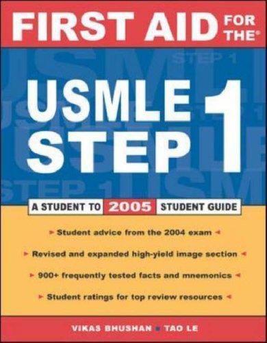 First Aid for the USMLE Step 1: 2005 by Vikas Bhushan; Tao Le