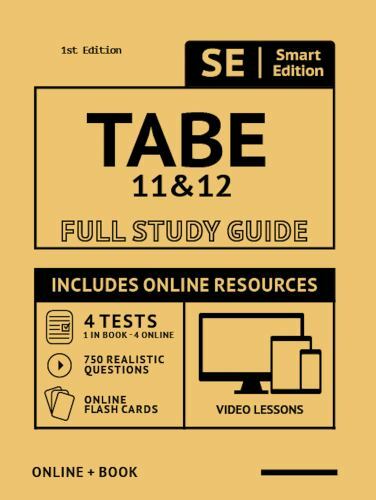 TABE 11 & 12 : Full Study Guide 2019 – 2020 Complete Subject Review for TABE …