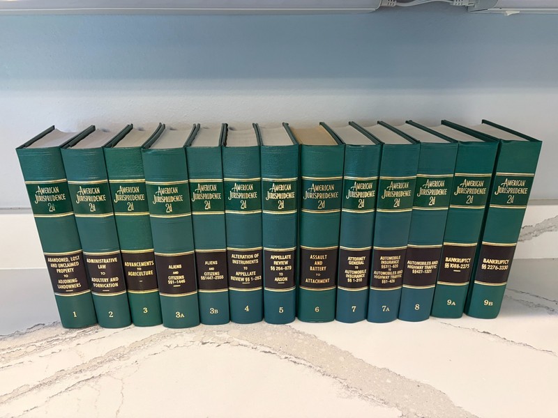 American Jurisprudence 2d Volumes 1 – 9 Vintage Legal Law Book Set 13 Books
