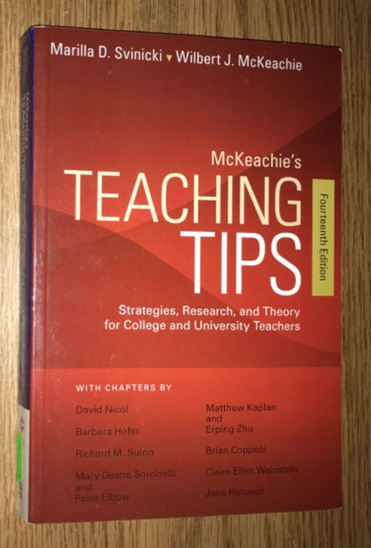 MCKEACHIE’S TEACHING TIPS STRATEGIES RESEARCH THEORY FOURTEENTH 14t EDITION BOOK