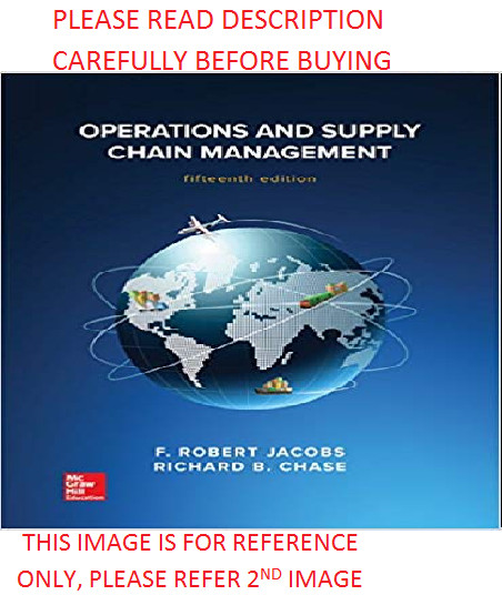 Operations and Supply Chain Management by Jacobs and Chase 15th Intl Soft Ed Sam