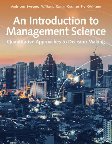 An Introduction to Management Science 15th Edition- GOOD