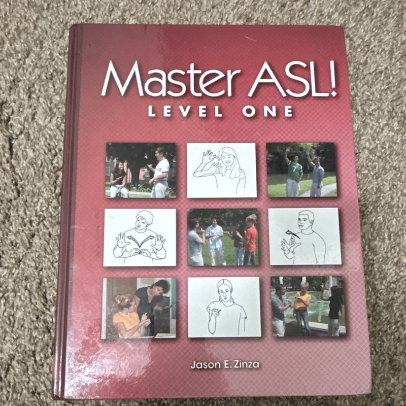 Master ASL! Level One Beginner American Sign Language HC 2006 Zinza Sign Media