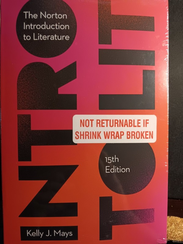 The Norton Introduction to Literature – Kelly J. Mays 15th Edition SEALED