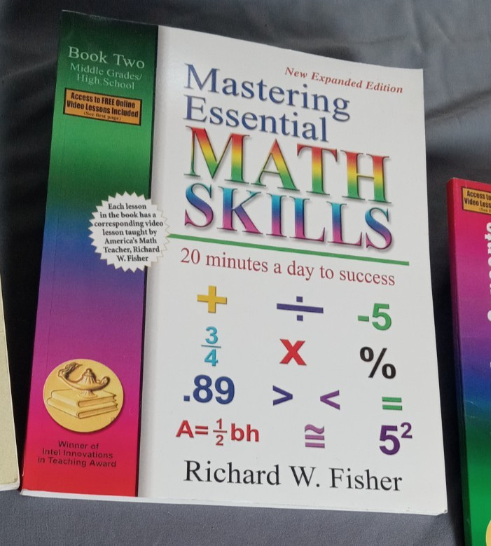 Homeschool / Math Skills Books lot of 3 Grade 4-5 + Middle / High school gallery