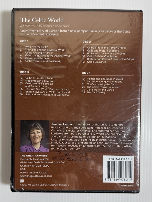 The Great Courses THE CELTIC WORLD Guidebook 4 DVDs 24 lectures NEW IN PKG 2018 gallery