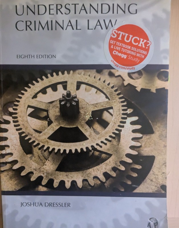 Understanding Criminal Law by Dressler, Joshua – 8th Edition 2018
