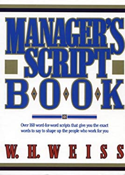 Manager’s Script Book Hardcover W. H. Weiss