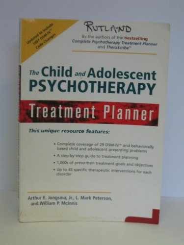 The Child and Adolescent – Paperback, by Jongsma Jr. Arthur – Very Good